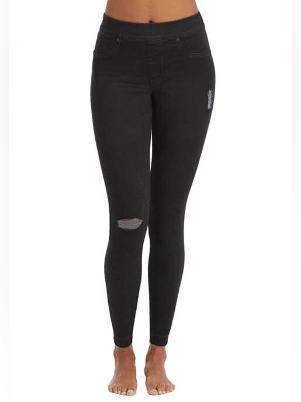 SPANX Women's Distressed Denim Skinny Pants In Vintage Black